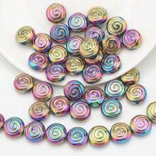 30 Peças Contas Espaçadoras de Cristal de Vidro Coloridas Eletrodepositadas no formato de Pirulito Candy de 12mm e Golfinho de 11*16mm, Material de Artesanato de Joias DIY para Colar, Pulseira, Brinco, Presentes de Feriados e Aniversário