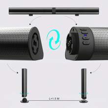 20W Bluetooth 5.3 Home TV Sound Bar 4 Speakers System Wireless Subwoofer 3D Surround 2 In 1 Detachable Soundbar FM Home Theater With Remote Control 30 Inches Heavy Bass USB AUX - 黑色 - 查看 2