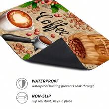 1 Thảm Cà Phê Họa Tiết Hạt Cà Phê, Thảm Thoát Nước, Thảm Thoát Nước Diatomite Máy Pha Cà Phê, Thảm Thoát Nước Cao Su Mềm, Chống Trơn Trượt, Thảm Sấy Bát Đĩa Siêu Thấm & Chống Mài Mòn, Cho Mặt Bàn, Nhà Hàng, Nhà Bếp, Sân Trong, Trang Trí Nhà Bếp - Nhiều màu - Xem 4