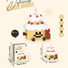 1 Pc Small Particle Creative Food Building Blocks, French Fries, Hamburger, Fruit Assembled Micro Blocks Toy, Suitable For Home Collection Decor Or New Year's Gift Cute Desktop Decorative, DIY Craft, Gifts For Friends, Birthday, Decor Pieces, Wow Factor Artworks!/Christmas Gifts,Speelgoed,Diy Gift,Diy Gifts,Mcdonald's,Building Blocks Friends,Jigsaw Puzzle - Multicolor - View 9