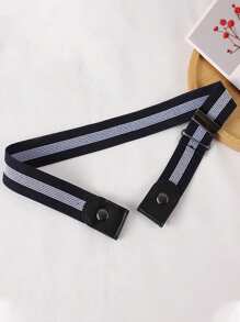 1pc Teens Elastic Invisible Waist Belt With Buckle, Decorative Stretch Waistband - Multicolor - View 8