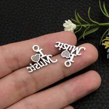10/15pcs Mixed Styles Musical Instrument Charms  Music Sign Microphone Guitar Charms Artist Charms For Jewelry Making Bulk - One Size Fits All - View 20