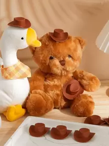 15/30pcs Plastic Mini Western Cowgirl Hats, Cute Mini Hats, Small Party Hat Toys, Suitable For Doll Party Decoration And Roleplay - Cowboy Hat - View 4