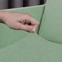 Juego de Protector Cubre Sala Elástico Strech Fit. Renueva tu Sala sin gastar más. Juego Completo: Incluye Protectores de Sofá de 1, 2 y 3 plazas. - verde menta - Ver 4