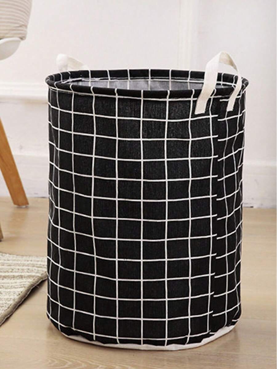 1 pieza Cesta de lavandería almacenamiento papelera Juguete Organizador plegable impermeable de tela Cesto de ropa sucia para cuarto de baño,dormitorio,sala de estar - Óxido marrón - Ver 1