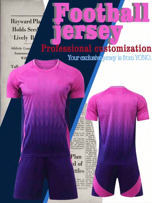 Boyfriend Style Men's Football Jersey Suit, Breathable & Comfortable, Fashionable Outdoor Sports World Cup Soccer Uniform