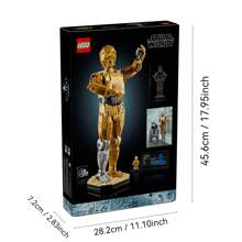 LEGO Star Wars C-3PO Buildable Droid Figure, Build And Display Model With C-3PO Minifigure, Star Wars Collectible For Home Or Office Decor, Nostalgic Gift Idea For Adults, Fans Or Collectors, 75398, Christmas Gift