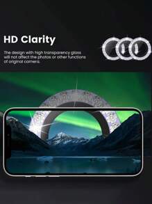 Película protectora de vidrio templado de 9H para lente de cámara, compatible con iPhone 16/16e/11/12/13/14/15/15Pro/Promax/Plus/Mini, de apariencia elegante y anti-arañazos, set de 3 piezas
