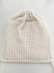 Fashion Must-Have: Women Crochet Knit Beach Tote Bag With Hollow-Out Design Large Capacity Foldable Bucket Drawstring Women's Backpack. It Is Perfect For Beach Trip With Its Sand-Shaking Function For College Freshmen, Sophomores, Seniors In School, College, And High School., Vacation Essentials, Perfectly Matching With Beach Accessories Women, Hottest Beach Bags For Women, Beach Necessities, Beach Essentials, Beach Stuff & Summer Essentials, Perfect For Summer, Vacation & Beach, Newest Holiday Bag, School Supplies, School Backpack, School Bag, Backpack For School, Back To School Backpack, School Bookbag, Big Backpack, Backpack School, Back To School Bags, Waterproof, Lightweight, Portable, Classic Casual, Suitable For Teen Girls Women College Students, Perfect For Back To School, First Day Of School, Middle School, High School