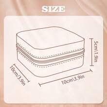 1pc Customized Photo Women's Jewelry Box, Bridesmaid Jewelry Box, Perfect Holiday Gift, Earrings, Necklaces, Bracelets, Ring Boxes, Exquisite Gift For Her