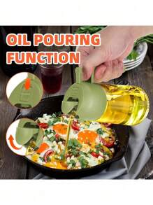 1 pieza Botella de spray de aceite de plástico, botella dispensadora de aceite de cocina, dispensador de spray de aceite de oliva y dispensador de aceite 2 en 1, rociador de aceite para cocina, barbacoa, ensalada, horneado, 470ml/15.8OZ, Cocina, Fiesta en la playa de verano, Comida, Camping, Organizador, Decoración de la habitación, Artículos de cocina. - Óxido marrón - Ver 4