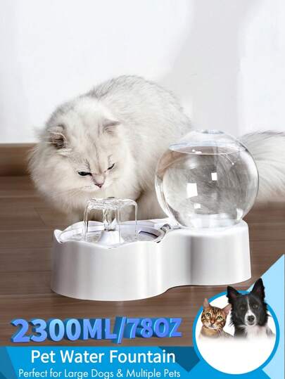 Pet Water Dispenser, 78oz/2.3L Automatic Cat Water Fountain Dog Water Dispenser For Cat And Dog Feeding Supply