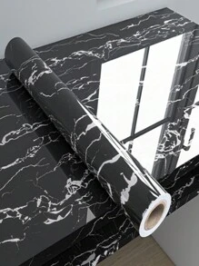 1Roll  PVC Self Adhesive Wallpaper Marble Stickers Waterproof Heat Resistant Kitchen Countertops Table Furniture Cupboard Wall Paper - Multicolor - View 41