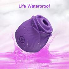1pc Rose Vibrator Toys, Female Clitoris Sucker Vacuum Stimulator Flirting Toys, Nipples And Clit Sucking Sex Toys, 10 Sucking Modes, Magnetic Rechargeable Waterproof And Shower Use Adult Supplies