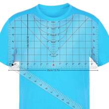 Tshirt Ruler Guide For Vinyl Alignment - Tshirt Measurement Tool For Heat Press In HTV Vinyl, ALL-In-ONE T Shirt Ruler To Center Design And Craft Sewing For Accessories And Supplies - White - View 3