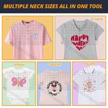 Tshirt Ruler Guide For Vinyl Alignment - Tshirt Measurement Tool For Heat Press In HTV Vinyl, ALL-In-ONE T Shirt Ruler To Center Design And Craft Sewing For Accessories And Supplies - White - View 7