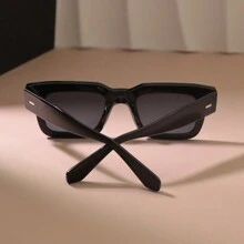 1 pieza Gafas cuadradas para hombres y mujeres de moda boho, adecuadas para usar de gafas de sol de vacaciones en verano, playa, al aire libre y viajes
