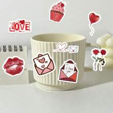 46 Stücke (23*2) Reiche Liebesbekundungen, selbstklebende Aufkleber im einfachen Stil, elegant und schön gestaltete Dekorationsaufkleber. Geeignet für Paare zum Dekorieren von Fotoalben, Tagebüchern, Tassen, Laptops und Handyen, um ihre Liebe auszudrücken. Schulmaterial, Rückkehr zur Schule