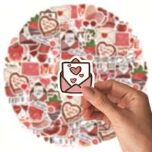 46 Stücke (23*2) Reiche Liebesbekundungen, selbstklebende Aufkleber im einfachen Stil, elegant und schön gestaltete Dekorationsaufkleber. Geeignet für Paare zum Dekorieren von Fotoalben, Tagebüchern, Tassen, Laptops und Handyen, um ihre Liebe auszudrücken. Schulmaterial, Rückkehr zur Schule