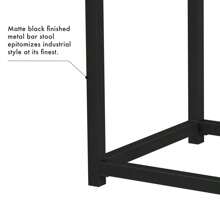 HomePop Open Back Metal 24 Inches Height Counter Stool - 淺灰色印花 - 查看 9