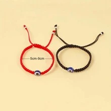 1pc Handmade Devil's Eye Bracelet, Fashion Accessory For Women, Men, Couples, And Friends - One Size Fits All - View 5