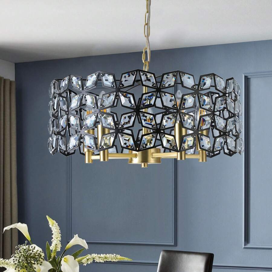 Modern Crystal Chandelier For Living-Room Round Cristal Lamp Luxury Home Decor Light Fixture, Outdoor Garden Lighting For Pathway, Yard, Patio - one-size - View 1
