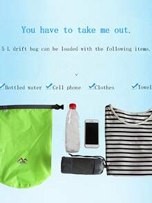 1pc 5L/10L/20L/40L/70L, 210T Titaf Outdoor Collapsible Waterproof Bag, Outdoor Hiking Water Sports Boating Camping Outdoor Waterproof Bag Travel Essentials Travel School Back To School School Supplies Holiday Holiday Essentials Vacation Accessories Mini Summer - Blue - View 5