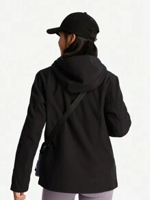 TECTOP 女士秋冬季户外羊毛夹克保暖防水拉链口袋防刮耐磨连帽