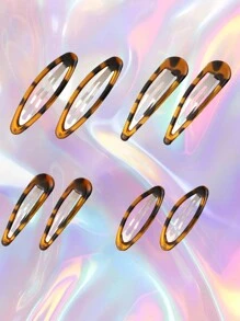 2pcs Vintage Leopard Print Amber Color BB Clips Side Bangs Hair Clips Hair Claws Hair Barrettes, School Stuff, Hair Accessories