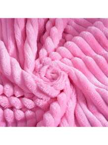 1 pieza Manta de felpa, ropa de cama de franela de microfibra suave, manta de sofá cálida y acogedora - Rosa rayado - Ver 6