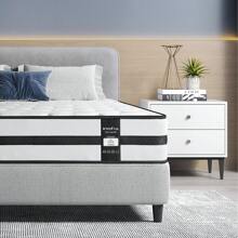 Inofia Sleep Mattresses, Memory Foam Sprung Hybrid Mattress 10 Inch, 7-Zone Support & Sleep Cooler, Medium Firm Original Collection - Black and White - View 3