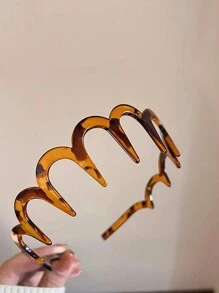 Zig Zag Black Plastic Sharks Tooth Hair Comb Headband For Women - Multicolor - View 2