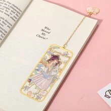 1 件中国风汉服梦幻流光黄铜金属书签，可爱卡通治愈风格毕业学生礼物 - 彩色 - 查看 13
