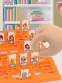 儿童“我是谁？”教育益智游戏，互动思维逻辑训练棋盘游戏玩具