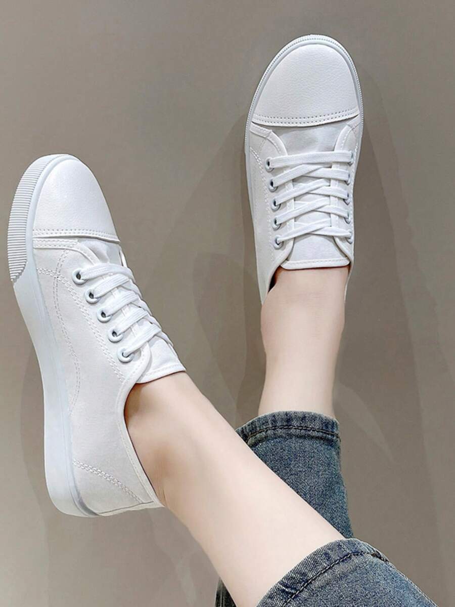 Giày chạy bộ đế mềm chống sốc màu trắng thoáng khí bền cho nữ - trắng - Xem 1