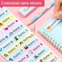 Customizable Name Stickers - Waterproof And Colorful Cartoon Design, Perfect For Labeling Personal Belongings Such As Notebooks, Pencils, Bottles, And More, Easy To Apply And Remove, Unique Ideal Gifts For Him Her, Family, Friends, Son, Daughter, School Students, Kids For Anniversaries, For Children's Day, For Birthdays School, Home,School Essentials