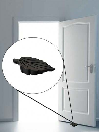 Blattförmiger Gummi Türstopper - ohne Bohren, windgeschützter Türblocker, Heim-Sicherheitsstecker, Tür-Stopper aus synthetischem Gummi, Gummi Türstopper, Reise-Sicherheitsgerät, rutschfester Türkeil.