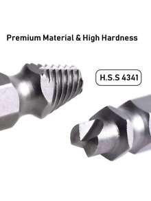 4 件套快速取出螺丝取出器钻头工具套装破损损坏螺栓拆卸器导向套装破损易取出紧固件套件 - 彩色 - 查看 7