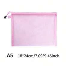 Pasta transparente para documentos de camada única/dupla, pasta de malha com zíper tamanho A4 para armazenamento de material escolar, organizador de arquivos de escritório, volta às aulas, volta às aulas, material escolar