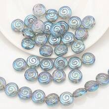 30 Peças Contas Espaçadoras de Cristal de Vidro Coloridas Eletrodepositadas no formato de Pirulito Candy de 12mm e Golfinho de 11*16mm, Material de Artesanato de Joias DIY para Colar, Pulseira, Brinco, Presentes de Feriados e Aniversário