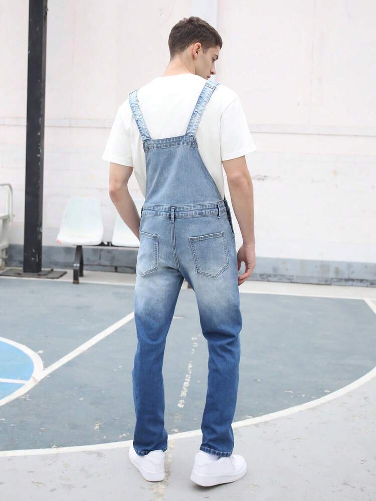 LOGEQI Men Denim Jumpsuits & Overalls - Blue - View 5