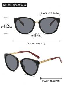 LINFEMAND Round Cat Eye Decorative Fashion Glasses, Unisex, Suitable For Driving, Beach, Travel, A Fashionable Gift For Summer Beach Vacation, Outdoor Activities And Travel - Multicolor - View 7