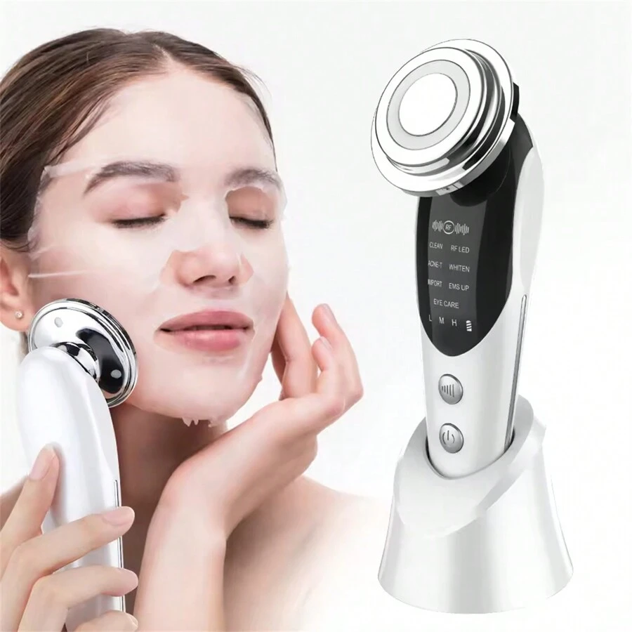 Beauty Essence Introducer Household Electric Facial Beauty Import Instrument USB Rechargeable Facial Beauty Instrument - White - View 1