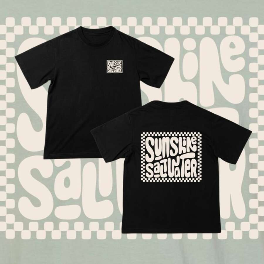 Sunshine Salt Water Streetwear Unisex T-Shirt - 黑色 - 查看 1