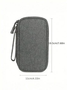 1PC Travel In Style With Our Waterproof Electronic Storage Bag - Perfect For U Disks, Hard Disks, Headphones, And More! For Fall Home Decor For Travel Storage Bag,Makeup Bag,Cosmetic Bag,Vacation Organizer,Large Capacity Makeup Organizer Makeup Case, For Lipstick, Brush, Skincare, Mobile Phone, Coin, Small Items, For Home,Gift,Vacation And Festival Halloween Christmas Multifunctional Use,Boho Vibes