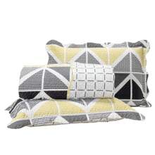 Boutis Ultrasonic Double-Sided 3-Piece Bed Cover Quilt Kit With Pillow Holder - Triangles - View 5