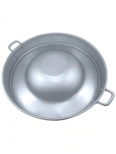 Comal Choricero Taquero, para suadero, 40 x 6 cm, Con Asas Acero Galvanizado. Bola hacia arriba.