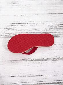 女士时尚鞋红色夏季草编平底凉鞋休闲沙滩拖鞋人造鞋底人字拖 - 紅色 - 查看 6