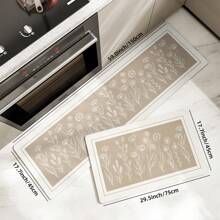 1 tấm - Thảm bếp họa tiết hoa tối giản, thảm dày chống mỏi, thảm bếp chống trượt, chống thấm nước bằng PVC, thích hợp cho nhà bếp, văn phòng, bồn rửa, màu kaki - Trang trí nhà cửa, trang trí phòng tắm, thảm ngoài trời, thảm chùi chân, trang trí lối vào trường học. - Nhiều màu - Xem 3