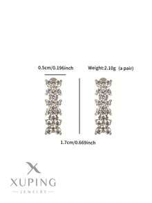 XUPING JEWELRY 1 对精致 14K 镀金耳环，适合女性日常和派对佩戴 - 金黃色 - 查看 5